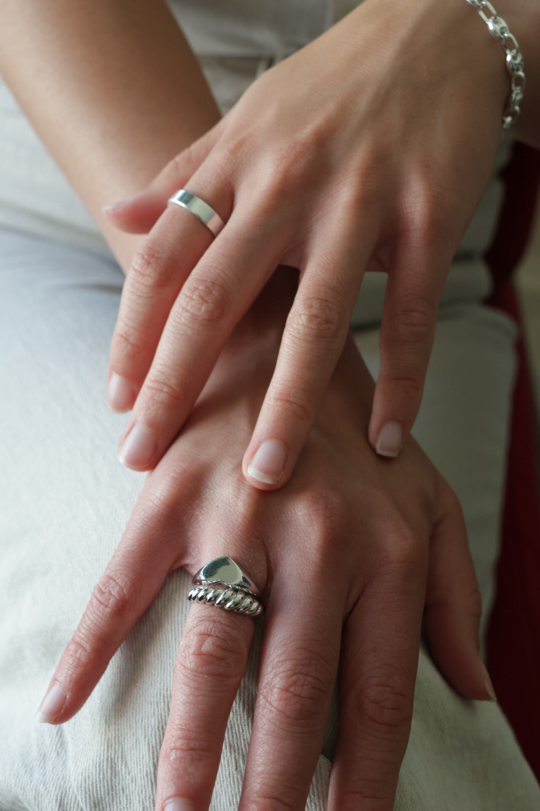 Sterling Silver Heart Signet Ring