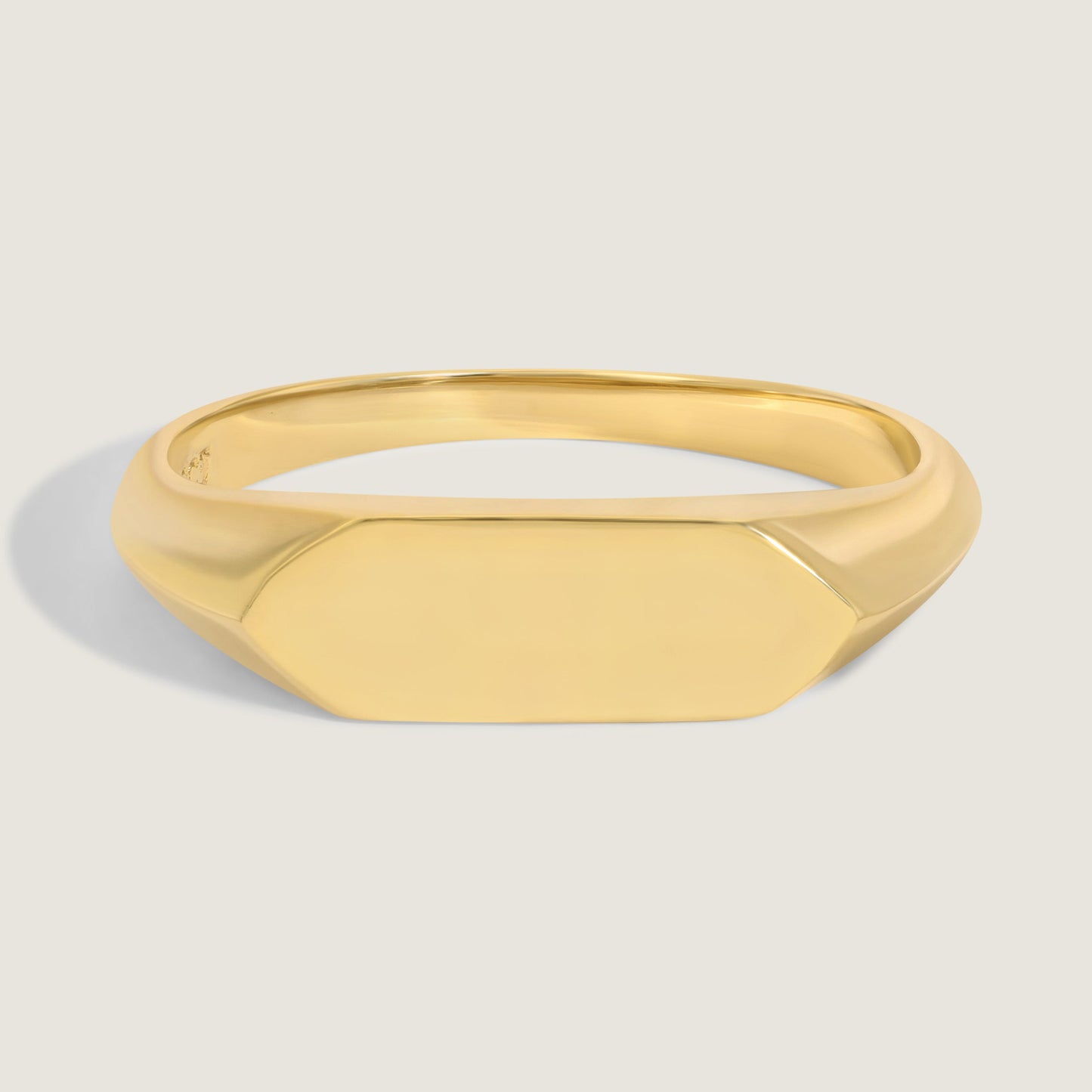 Men’s hexagon signet ring