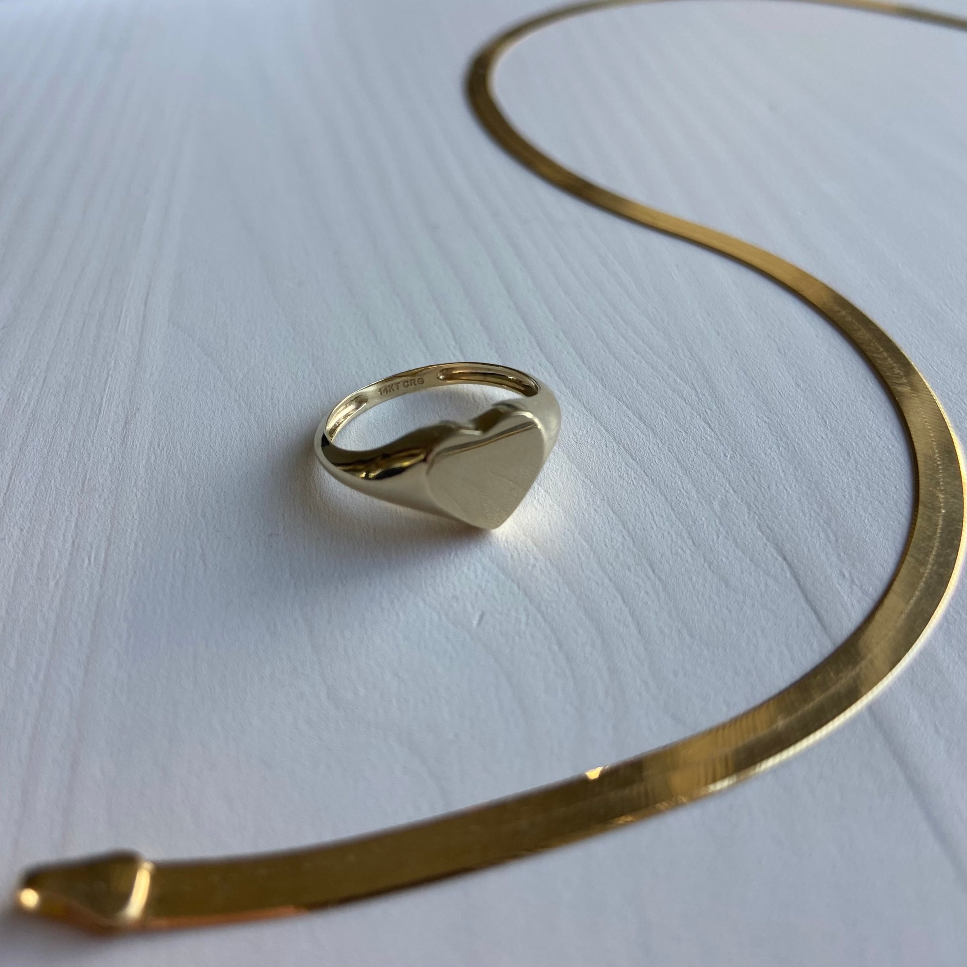 Valencia Heart Signet Ring