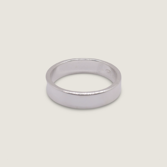 Flat Sterling Silver Band