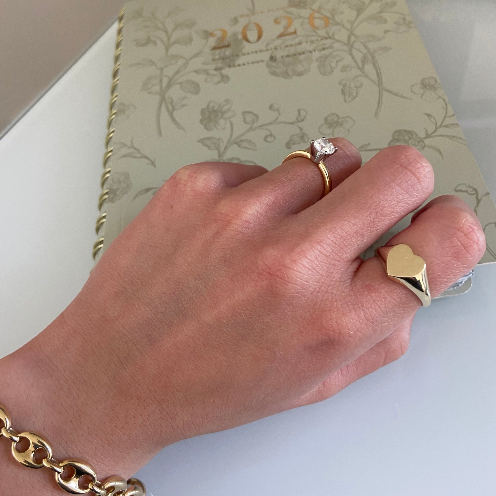 Valencia Heart Signet Ring