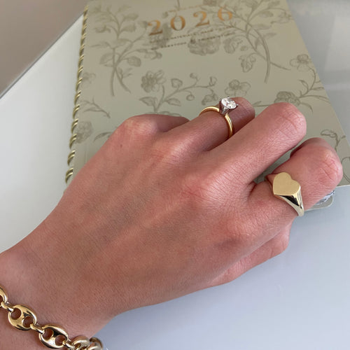Valencia Heart Signet Ring