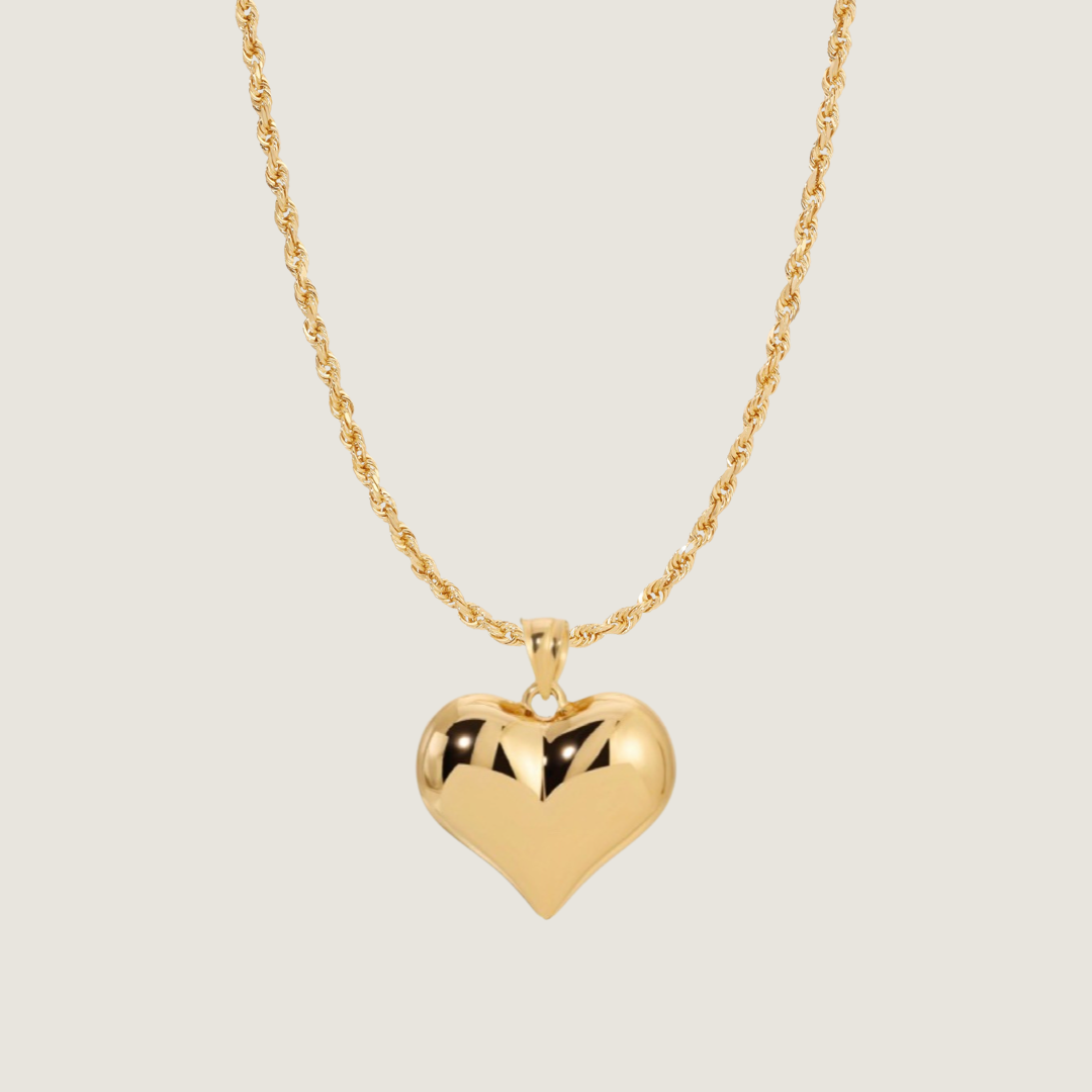 Puffed Heart Necklace