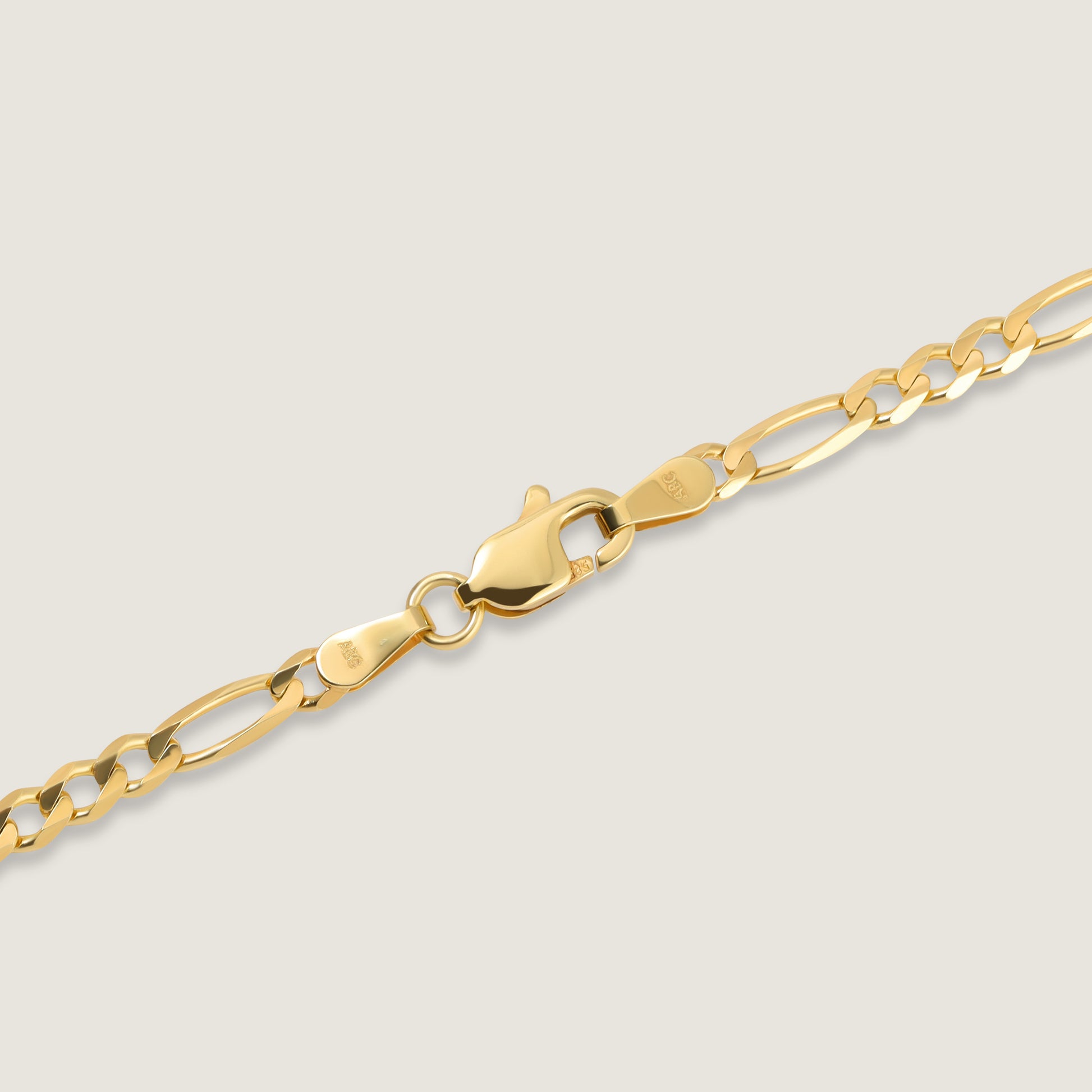 Figaro chain necklace 3mm lobster clasp